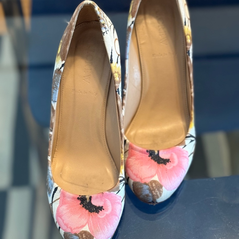 Floral Print Women's Heels